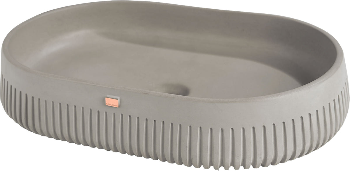PAPUA 02 Oval Concrete Sink – 15 Colors - Konkretus - Perfect Makeup Mirrors