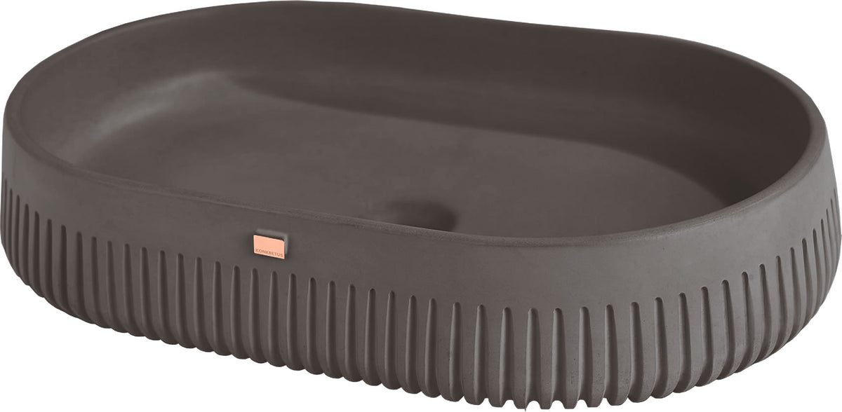 PAPUA 02 Oval Concrete Sink – 15 Colors - Konkretus - Perfect Makeup Mirrors