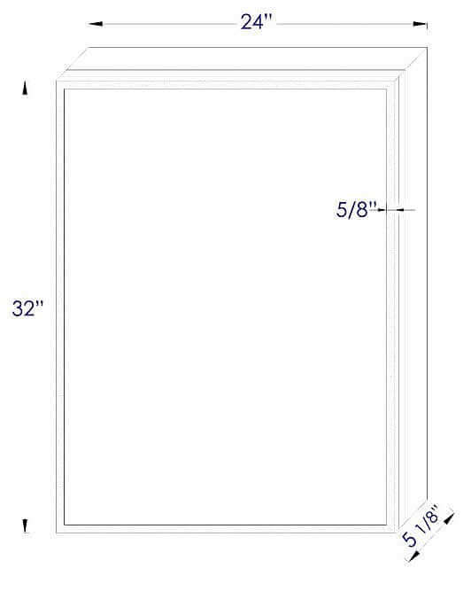24" x 32" Single Door LED Medicine Cabinet - ALFI brand