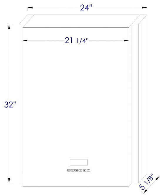 24" x 32" Single Door Bluetooth LED Medicine Cabinet - ALFI brand