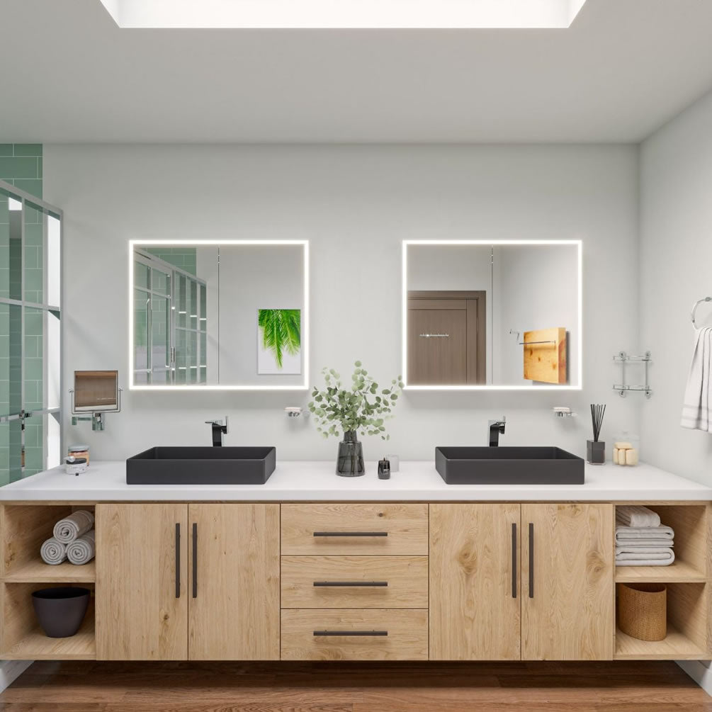 Alfi brand 36" X 30" Double Door LED Medicine Cabinet