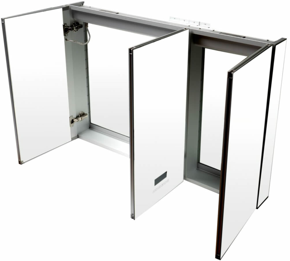 Alfi brand 42" X 28" Triple Door LED and Bluetooth Medicine Cabinet