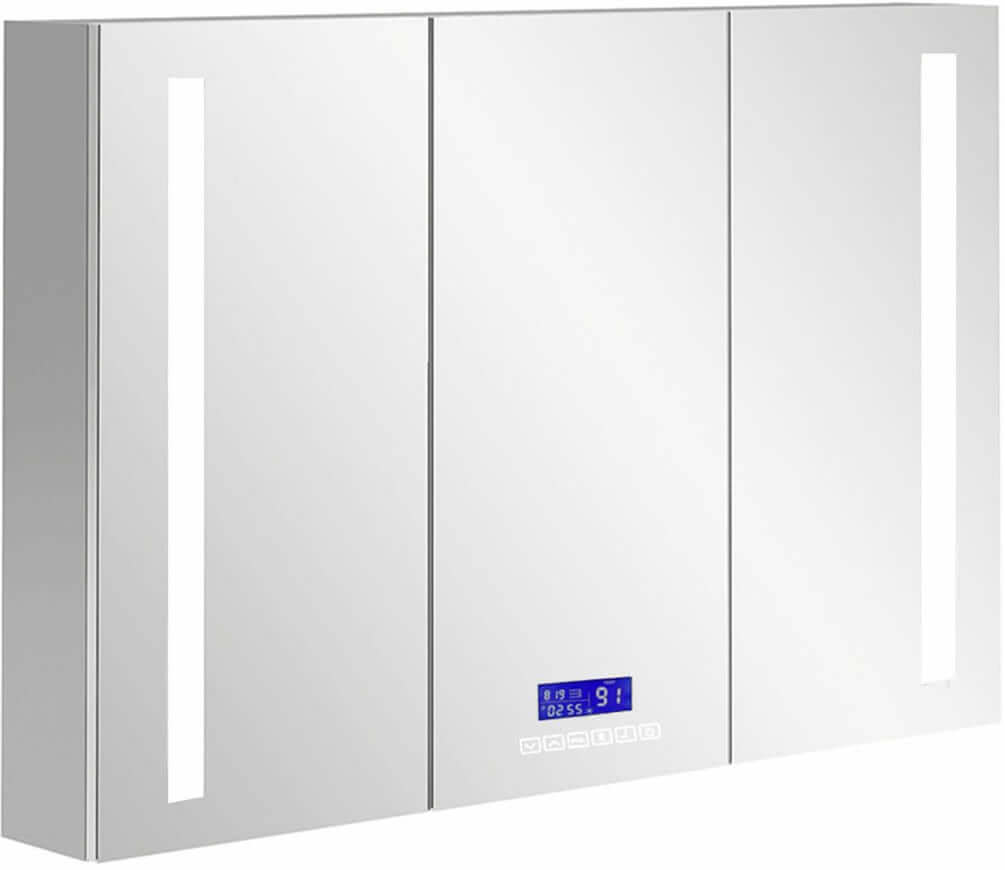 42" X 28" Triple Door LED and Bluetooth Medicine Cabinet - ALFI brand