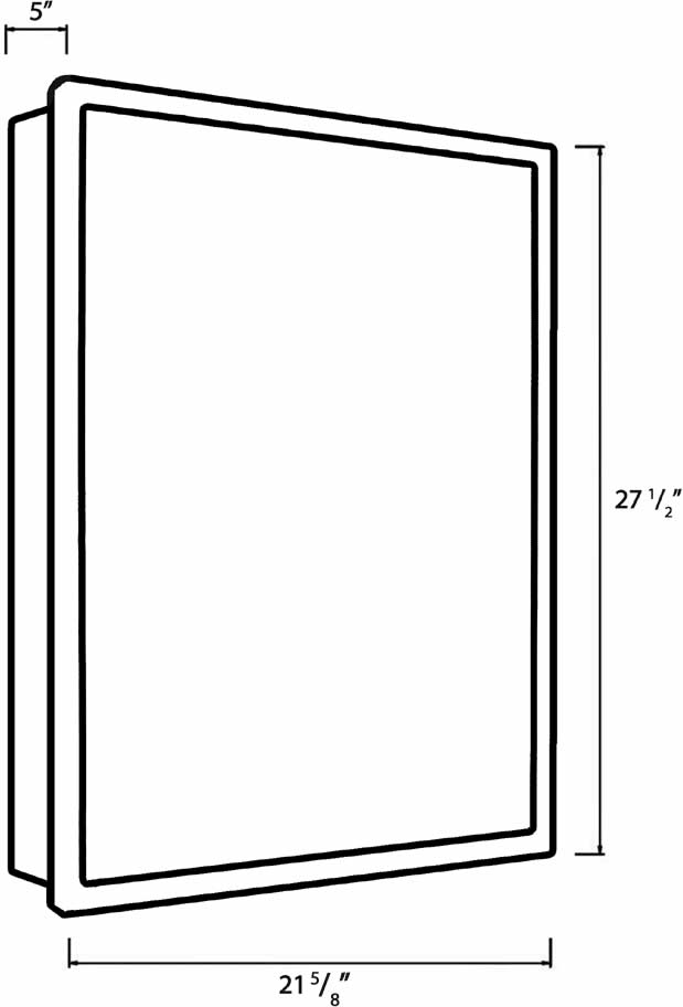 Whitehaus Musichaus Surface Mount 1-Door Entertainment Medicine Cabinet