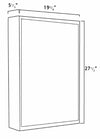 Whitehaus Medicinehaus Recessed Single-Door Mirrored Medicine Cabinet