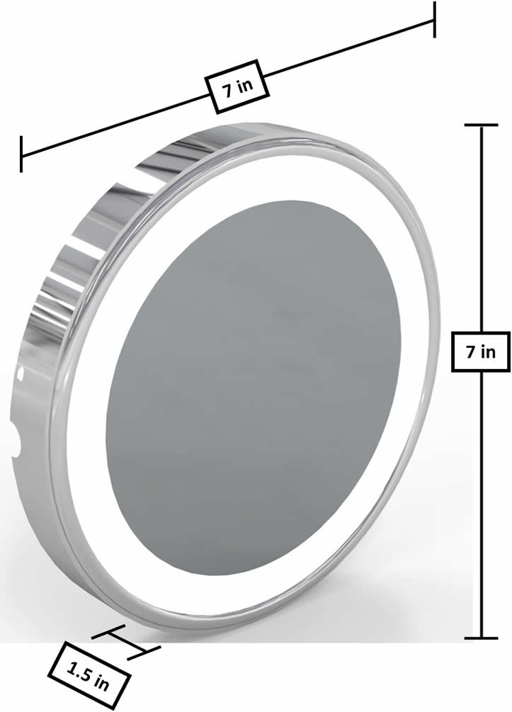 Dimensions (Polished Chrome shown)