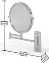 Dimensions- retracted.Polished Chrome shown.