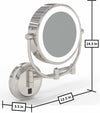 Dimensions- retracted.Polished Nickel