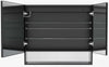 Mirror Luxe 36" Double Door Mirrored LED Medicine Cabinet, Black Anodized Aluminum