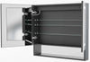 Mirror Luxe 36" Double Door Mirrored LED Medicine Cabinet, Black Anodized Aluminum