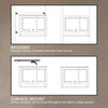 Mirror Luxe 36" Double Door Mirrored LED Medicine Cabinet, Natural Anodized Aluminum