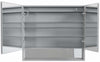 Mirror Luxe 36" Mirrored 2-Door LED Medicine Cabinet, Natural Anodiized Aluminum