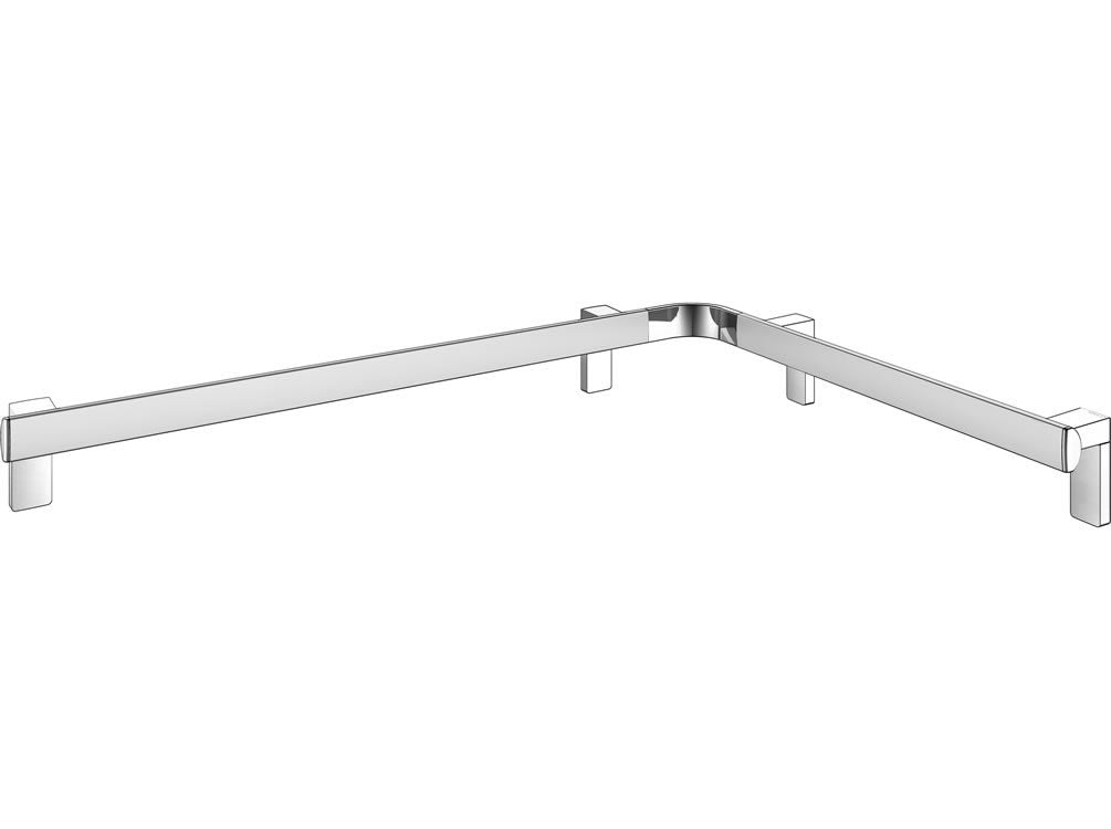 26" x 34" Silver Anodized Aluminum/Polished Chrome