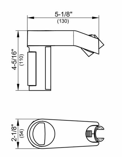 Axess Shower Rail System with Hand Shower Bracket - Keuco - Perfect Makeup Mirrors