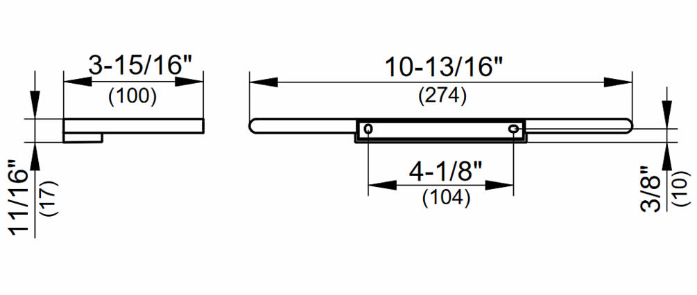 Keuco Edition Actis Shower Shelves - Plain or with Squeegee, Aluminum or Matte Black