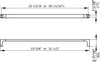 Keuco Edition Actis Towel Bar,2 Sizes, Polished Chrome or Matte Black