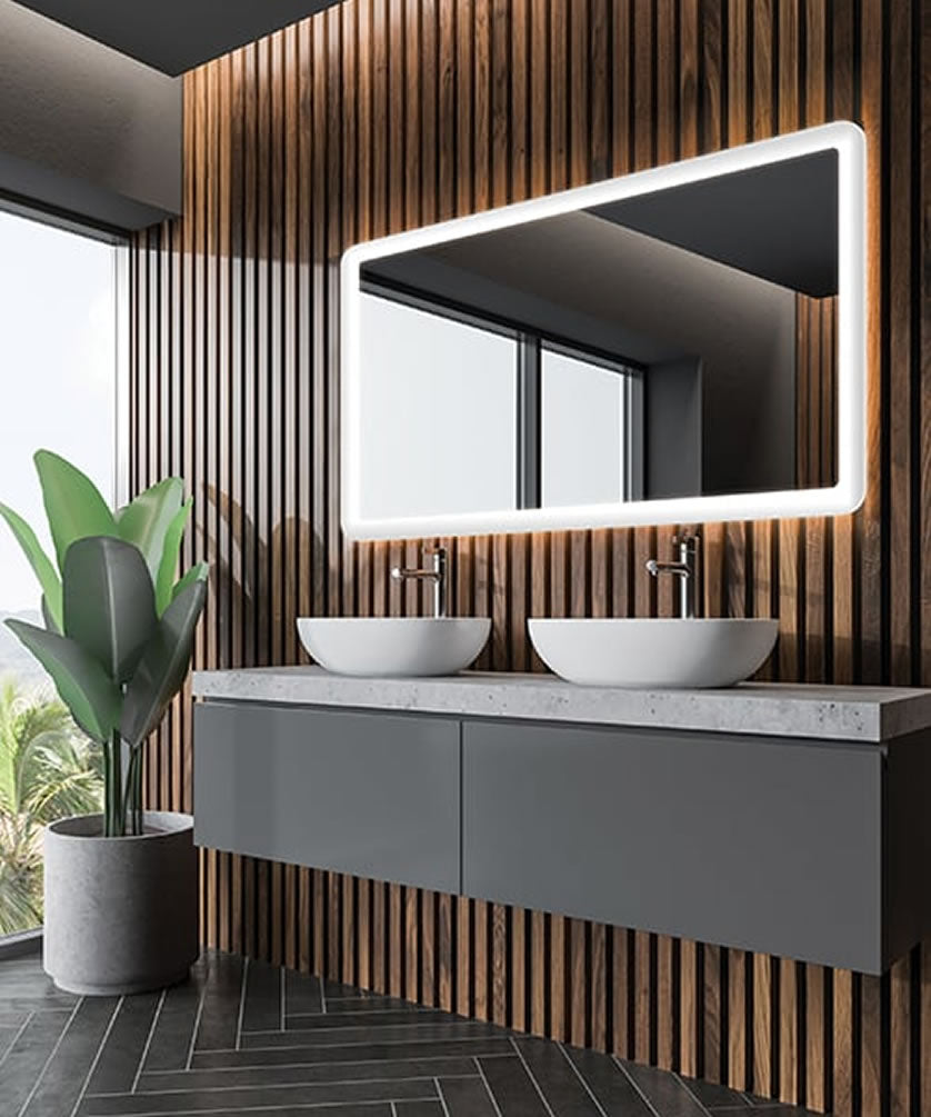 Electric Mirror Eyla LED Bathroom Mirror with Optional Keen Dimming Technology