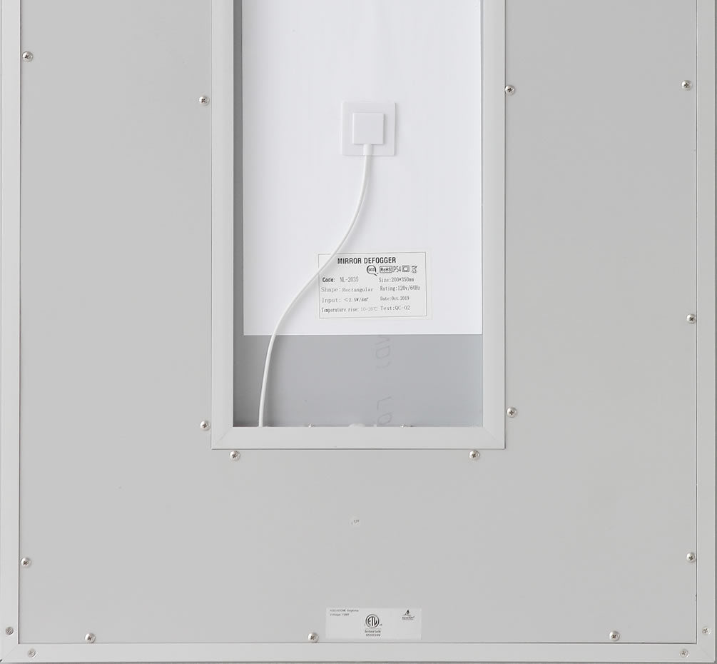 Typical rear view, with ETL sticker.