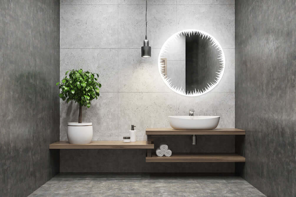 Great looking, both in large or small spaces, the Aquadom Flame LED mirror has side and forward facing lighting at 6,500k - daylight.