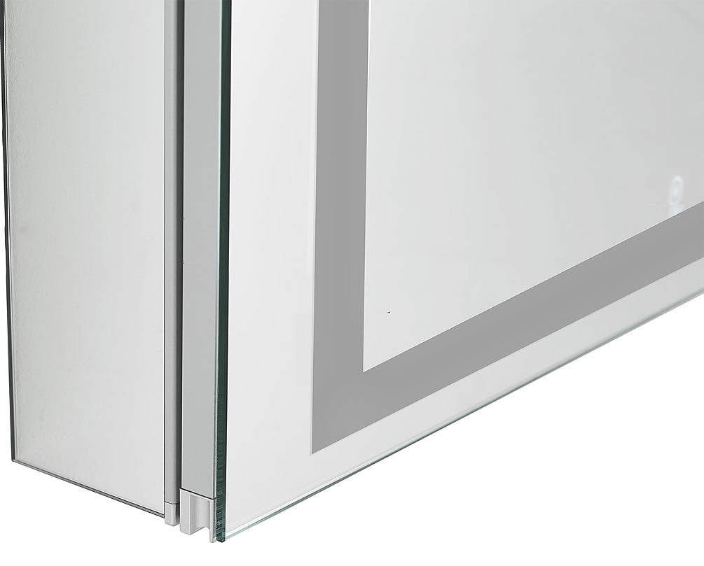 Royale BASIC & Royal BASIC "Q" 2-Door LED 30" x 30" Medicine Cabinets with Dimmer - Aquadom - Perfect Makeup Mirrors