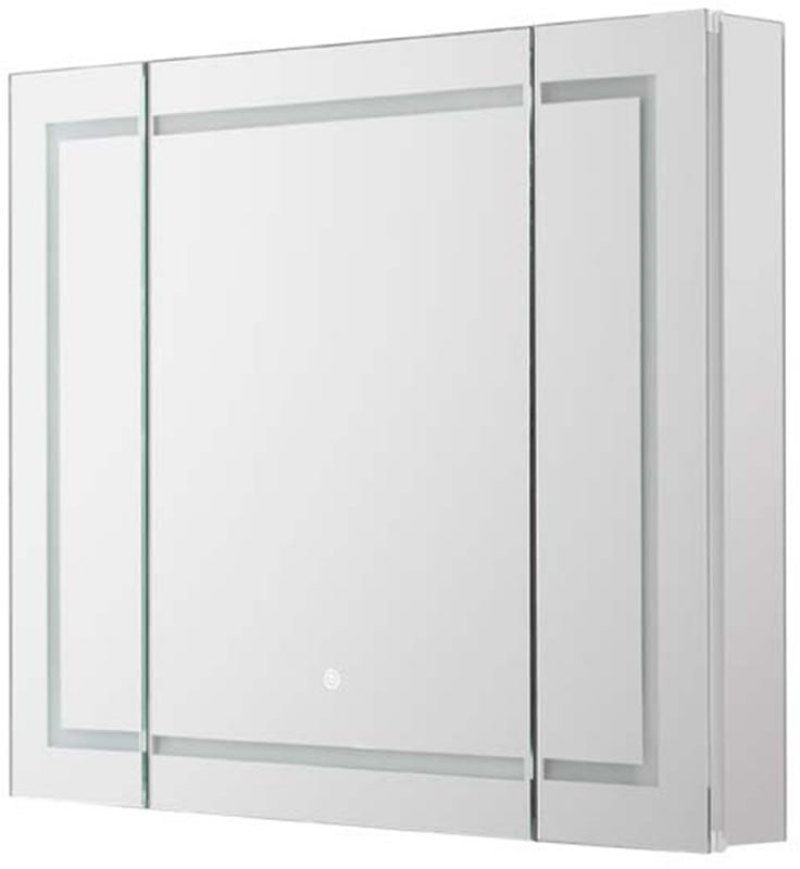 Royale PLUS 3-Door LED Cabinet 36" H, 36", 40", or 48" W with 3x Makeup Mirror - Aquadom - Perfect Makeup Mirrors