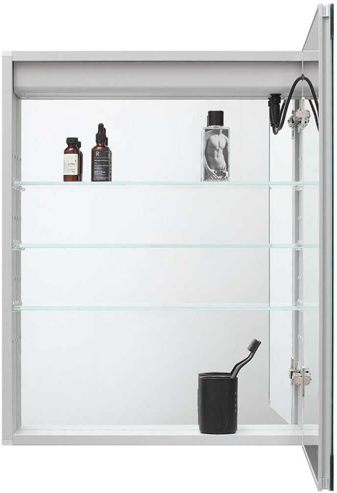 Royale BASC "Q" Door LED Medicine Cabinet with Dimmer - Aquadom - Perfect Makeup Mirrors