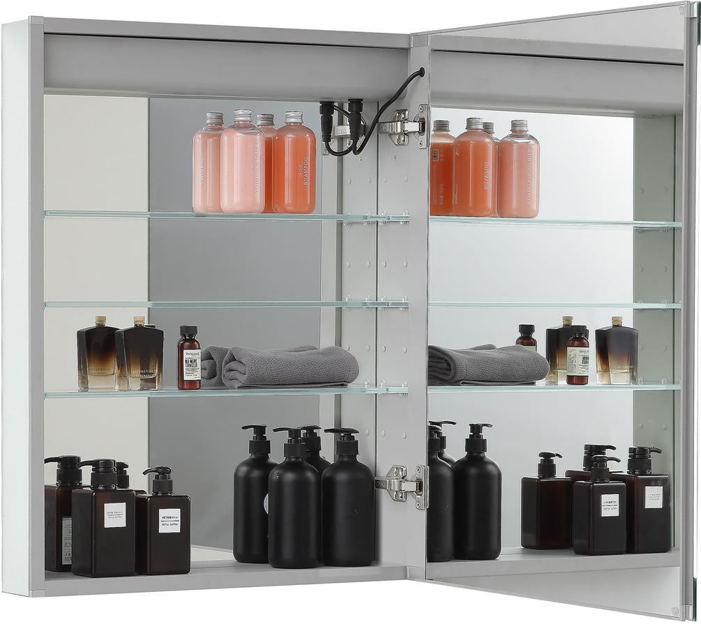 Royale BASC "Q" Door LED Medicine Cabinet with Dimmer - Aquadom - Perfect Makeup Mirrors