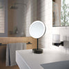 Smedbo 5x Free-Standing Battery Operated Makeup Mirror with Light - 3 Finishes