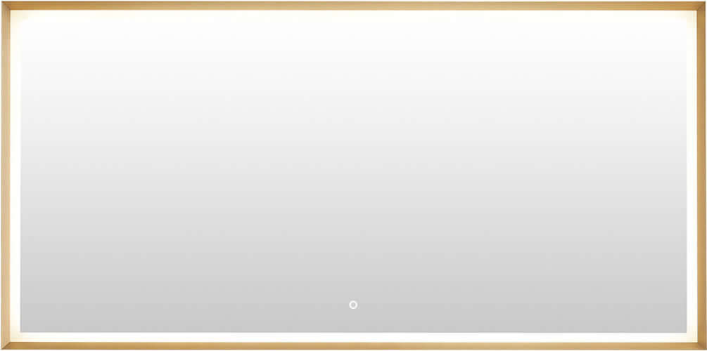 Apollo 72" x 36" High, Brushed Gold Frame
