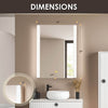 Altair Serra Mirrored LED Side-Lit Surface-Mount Medicine Cabinet
