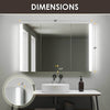 Altair Serra 3-Door Mirrored LED Side-Lit Surface-Mount Medicine Cabinet
