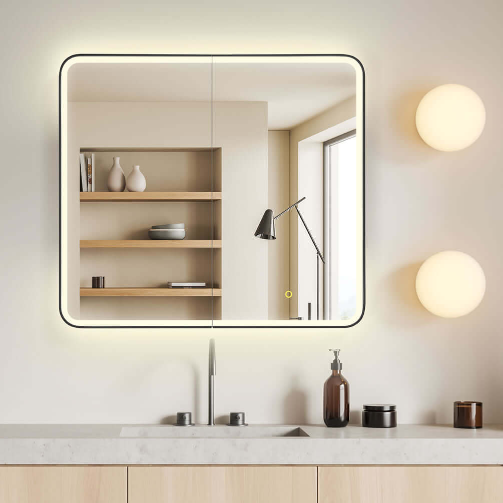 Altair Ostaria 2-Door Mirrored LED Surface-Mount/Recessed Medicine Cabinet