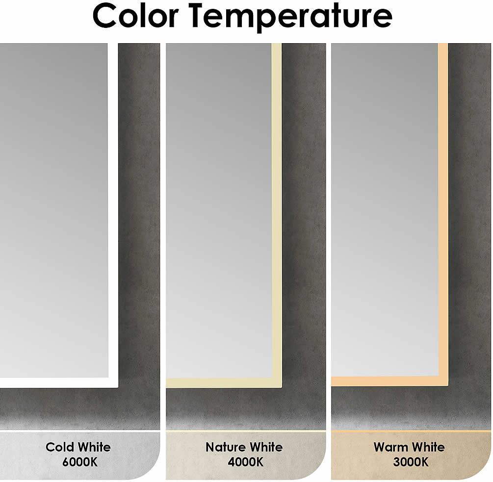 Carsoli 36" 2-Door Mirrored Bright LED Medicine Cabinet, Recess or Surface Mount - Altair Design - Perfect Makeup Mirrors