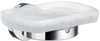 Wall-Mount Polished Chrome with Frosted Glass Removable Soap Dish.The Smedbo Home Collection.