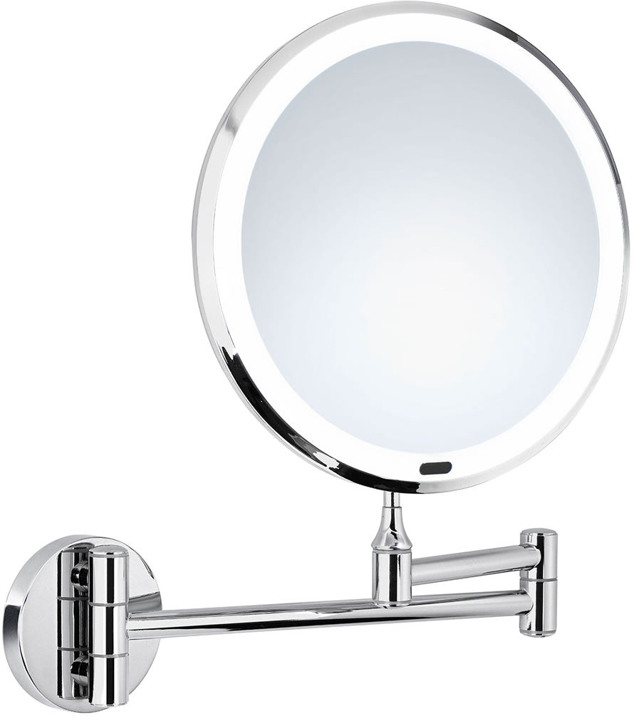 Beslagsboden Wall-Mount LED Makeup Mirror with Lights 7x, Polished Chrome