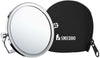 Smedbo 5x/1x reversible travel mirror with stand and Neoprene travel case.