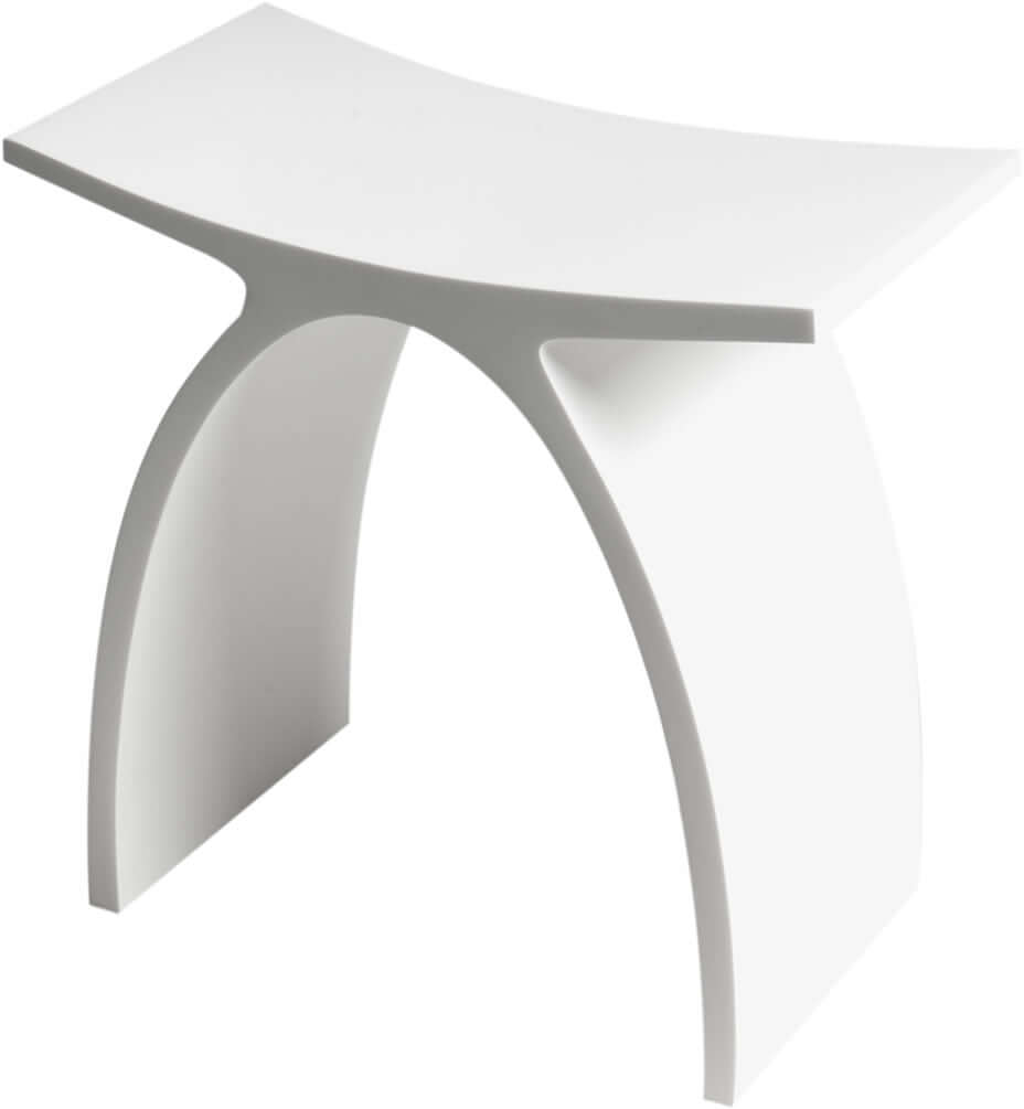 ALFI brand ABST77 Solid Surface Resin Bathroom/Shower Seat - Matte White or Matte Black