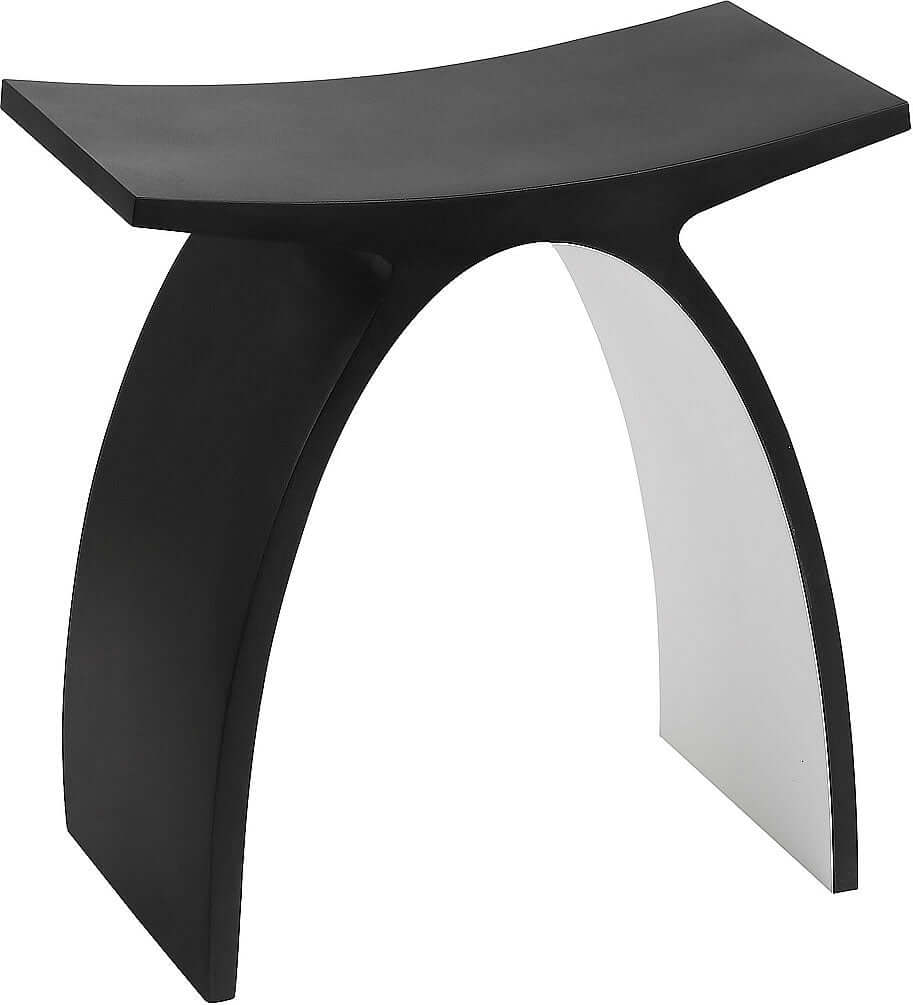ALFI brand ABST77 Solid Surface Resin Bathroom/Shower Seat - Matte White or Matte Black
