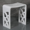 ALFI brand ABST88 Resin Solid Surface Bathroom/Shower Seat - Matte Black or Matte White