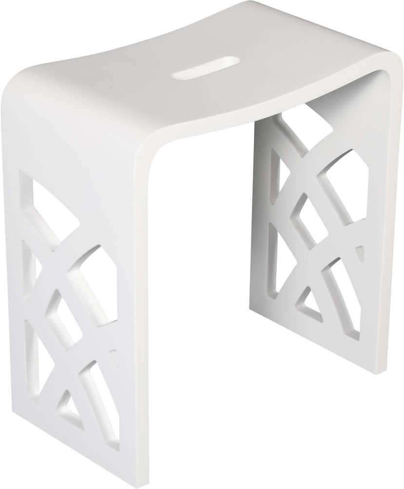 ALFI brand ABST88 Resin Solid Surface Bathroom/Shower Seat - Matte Black or Matte White