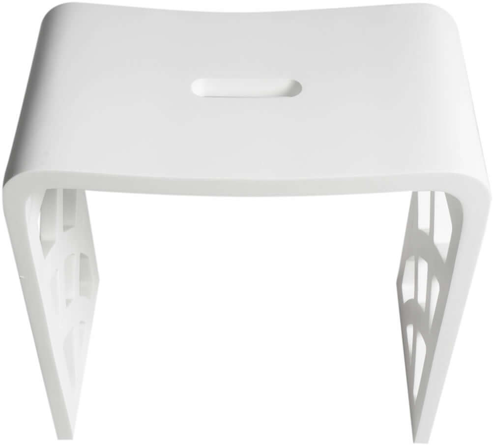 ALFI brand ABST88 Resin Solid Surface Bathroom/Shower Seat - Matte Black or Matte White