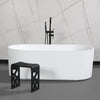 ALFI brand ABST88 Resin Solid Surface Bathroom/Shower Seat - Matte Black or Matte White