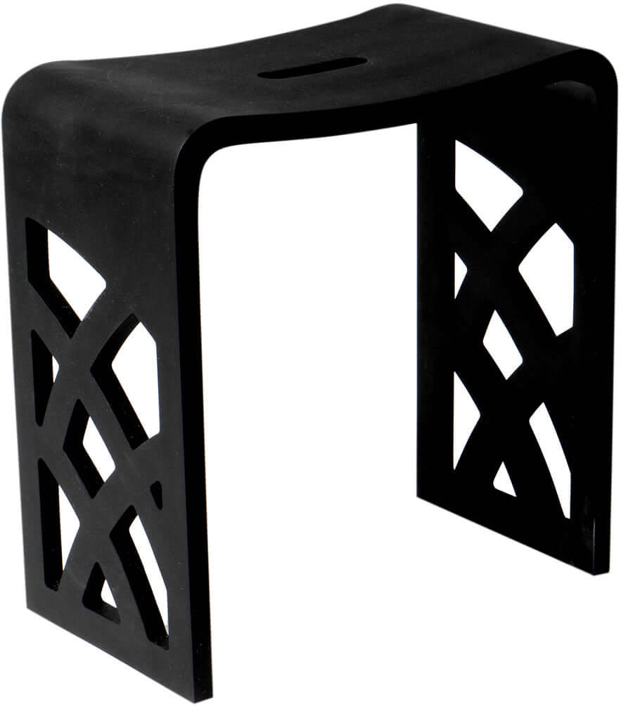 ALFI brand ABST88 Resin Solid Surface Bathroom/Shower Seat - Matte Black or Matte White