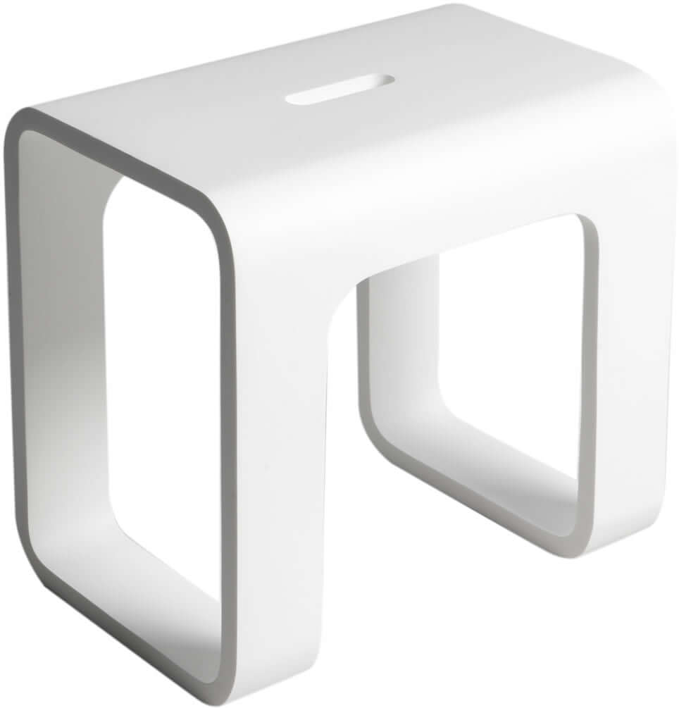 ALFI brand ABST99 Solid Surface Resin Bathroom/Shower Seat - Matte Finish in Black or White