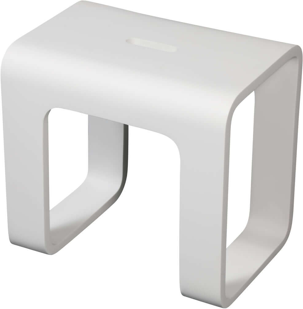 ABST99 Solid Surface Resin Bathroom/Shower Seat - Matte Finish in Black or White - ALFI brand