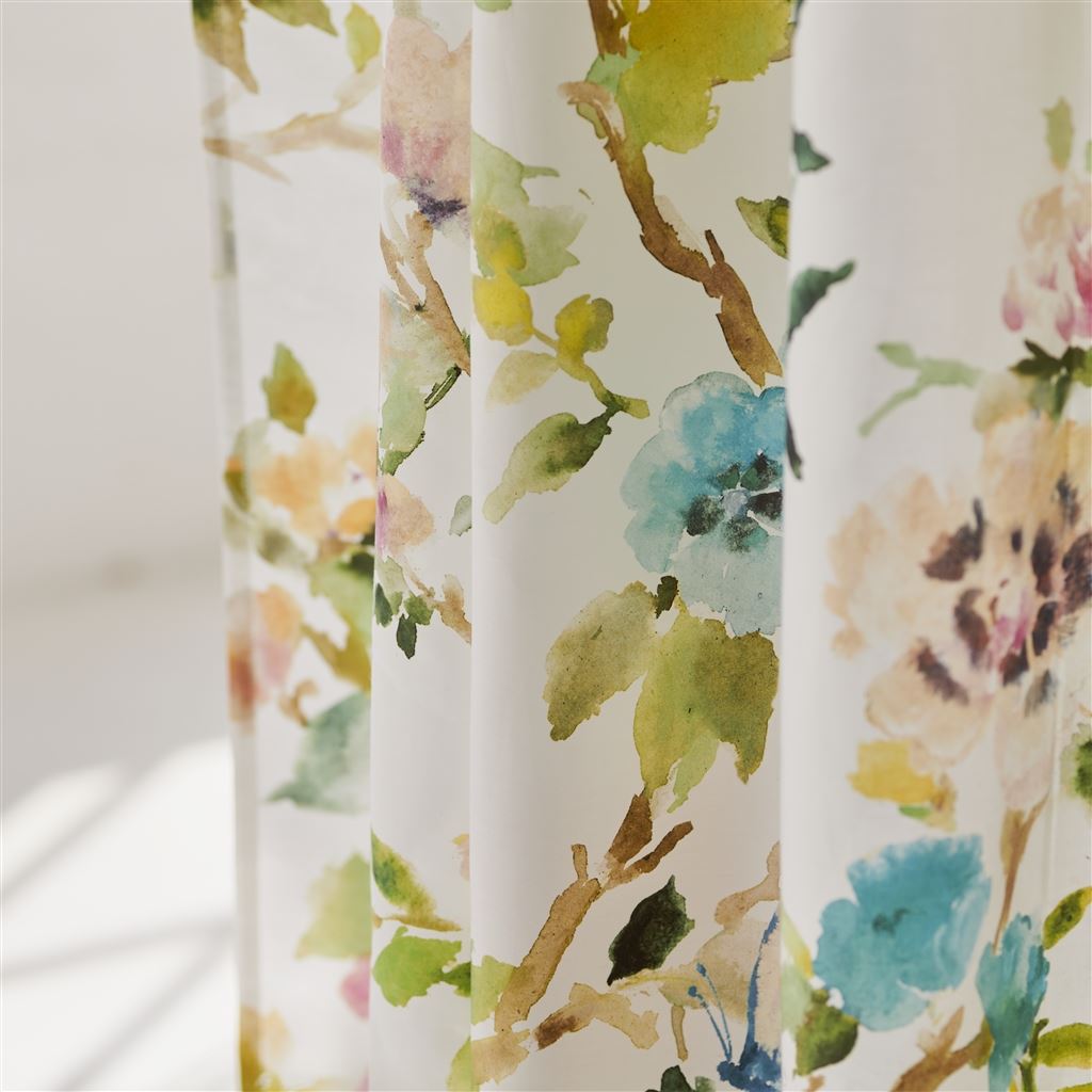 Fiore d'Acqua - Peony 300-Thread Count Cotton Shower Curtain