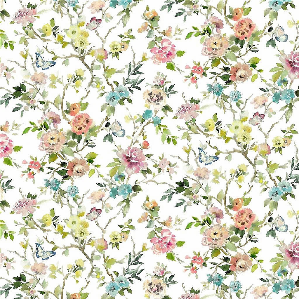Fiore d'Acqua - Peony 300-Thread Count Cotton Shower Curtain