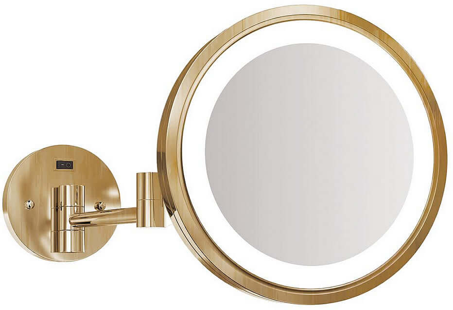 Blush, solid brass, brushed finish.