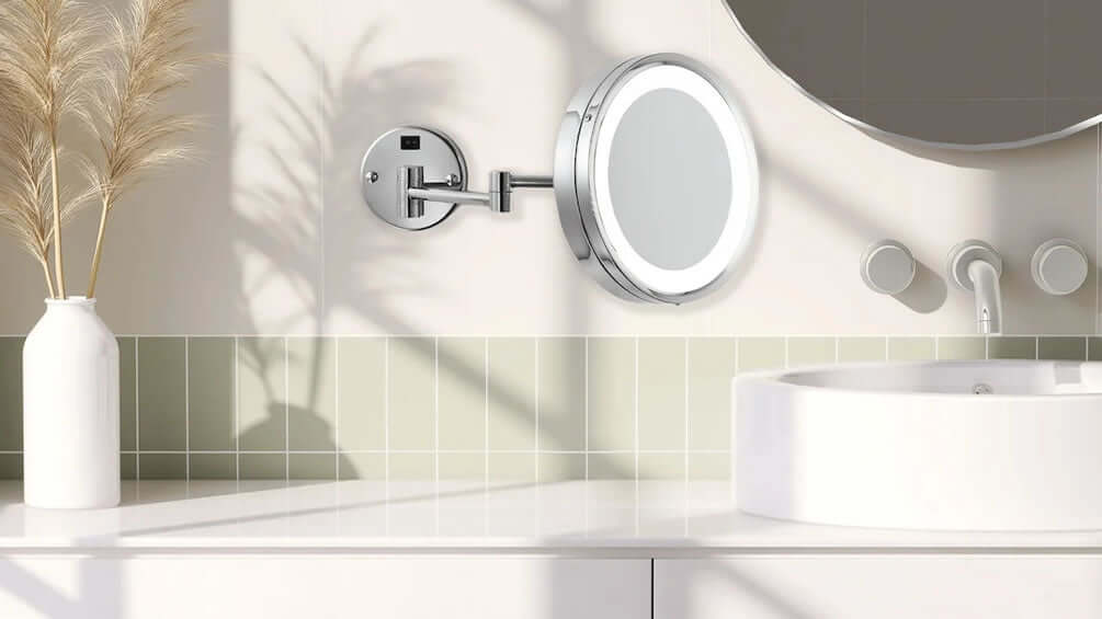 Electric Mirror Blush, in Polished Stainless Steel.