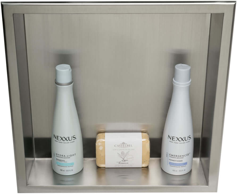 Alfi brand 16"x16" Brushed Stainlesss Steel Bathoom & Shower Niche